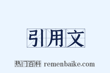 引用文是什么意思的图片